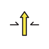 An icon showing an arrow pointing up